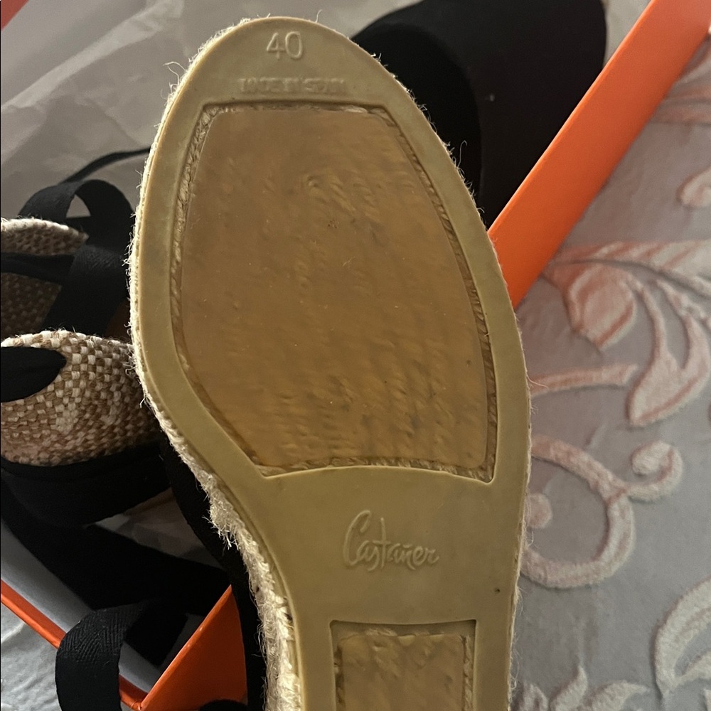 Castaner Black and Cream Espadrilles - Picture 8 of 10